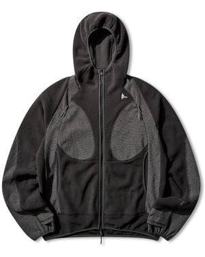 ROA Ocular Polartec Thermal Pro Zip Up Hoodie Tops - Black