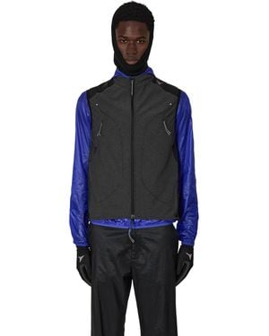 ROA Numb Pinstriped Commuting Vest Coats And Jackets - Blue