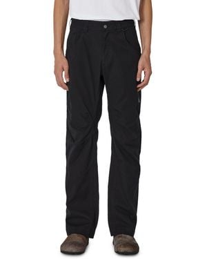 ROA Crimp Shaped Cotton Pants Bottoms - Black