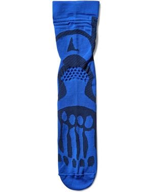 ROA Bones Logo Q-Skin Technical Crew Socks Underwear - Blue