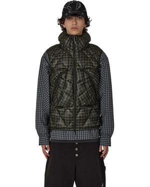 ROA Nuna 600 Fill Check Hooded Down Vest Coats And Jackets - Black