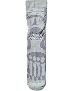 ROA Bones Logo Q-Skin Technical Crew Socks Underwear - Grey