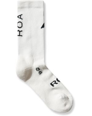 ROA Logo Biofil Socks Soft Goods - White