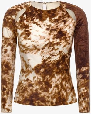 Roberto Cavalli Appaloosa Print Top - Brown