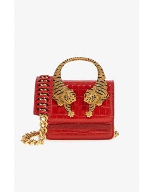 Roberto Cavalli Roar Embellished Small Shoulder Bag - Red