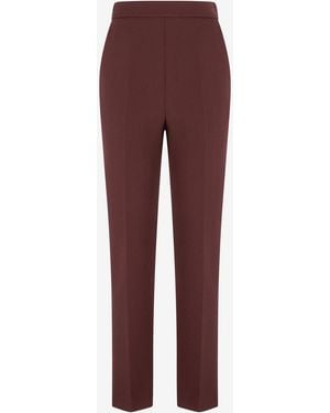Roberto Cavalli Pantalón De Talle Alto - Morado