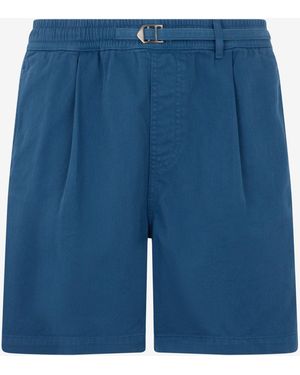 Roberto Cavalli Pleated Bermuda Shorts - Blue