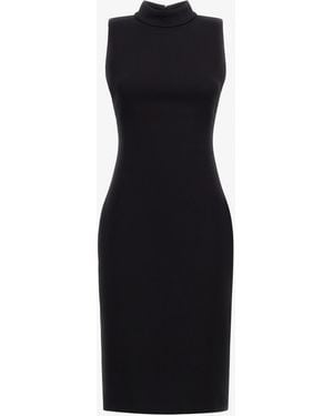 Roberto Cavalli Sleeveless Dress With Rc - Black