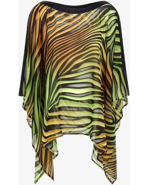 Roberto Cavalli Zebra Print Kaftan - Green