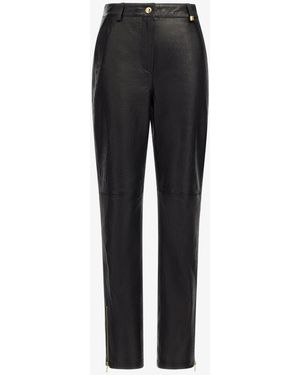 Roberto Cavalli Just Cavalli Leather Trousers - Black