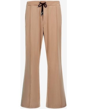 Roberto Cavalli Flared Trousers With Side Bands - White