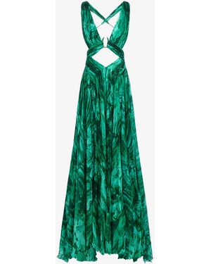 Roberto Cavalli Malachite Print Profumo Dress - Green