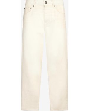 Roberto Cavalli Cream Five Pocket Jeans - White