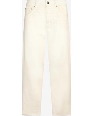Roberto Cavalli Cream Five Pocket Jeans - White