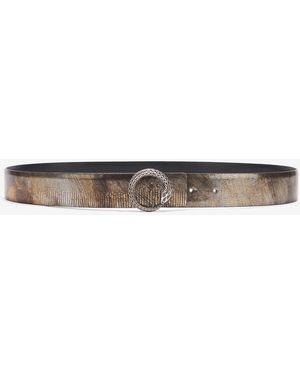 Roberto Cavalli Metallic Belt With Snake Buckle