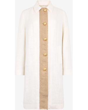 Roberto Cavalli Wall Print Coat - White