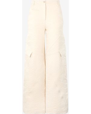 Roberto Cavalli Pantaloni Con Motivo Zebra - Bianco
