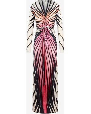 Roberto Cavalli Ray Of Paradise Print Maxi Dress - White