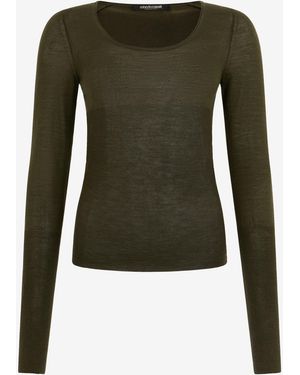 Roberto Cavalli Long Sleeve Knit Top - Green