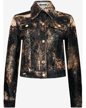 Roberto Cavalli Jacke Mit Tie-Dye-Effekt - Schwarz