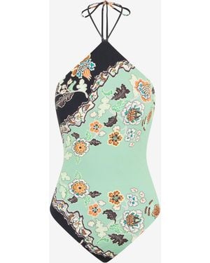 Roberto Cavalli Top Con Estampado Kimono - Azul