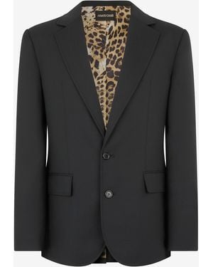 Roberto Cavalli Virgin Wool Jacket - Black