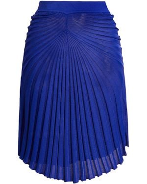 Roberto Cavalli Asymmetric Knot Rib Skirt - Blue