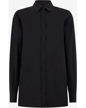Roberto Cavalli Long-Sleeve Solid Colour Shirt - Black
