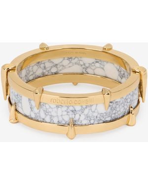 Roberto Cavalli And Studded Bangle Bracelet - Multicolor