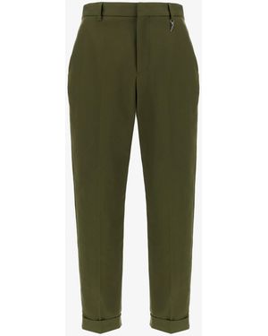 Roberto Cavalli Tailored Slim Pants With Fang - Green