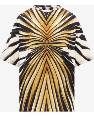 Roberto Cavalli Ray Of Print T-Shirt - Metallic