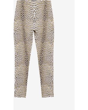 Roberto Cavalli Jaguar Print Trousers - Natural