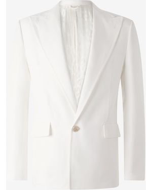 Roberto Cavalli Single-Breasted Blazer - White