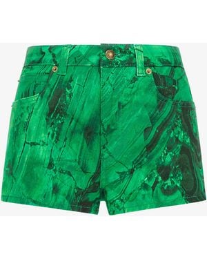 Roberto Cavalli Malachite Print Shorts - Green