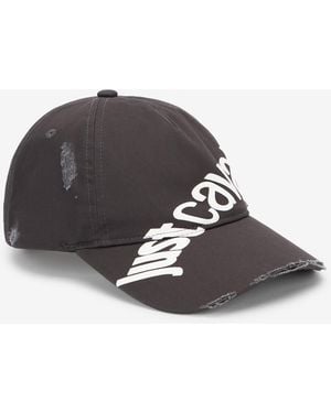 Roberto Cavalli Hat With Logo - Black