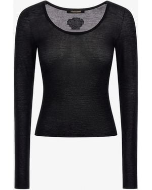 Roberto Cavalli Crew Neck Sweater - Negro