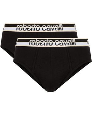 Roberto Cavalli Confezione Da Due Slip Neri - Nero