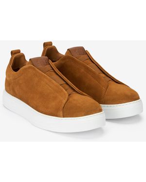 Roberto Cavalli Leather Sneaker - Marrone