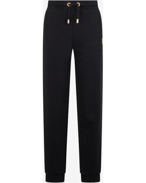 Roberto Cavalli Cotton Joggers With Monogram Rc - Black