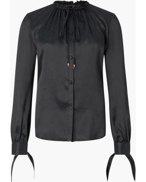 Roberto Cavalli Snake-Effect Silk Shirt - Black