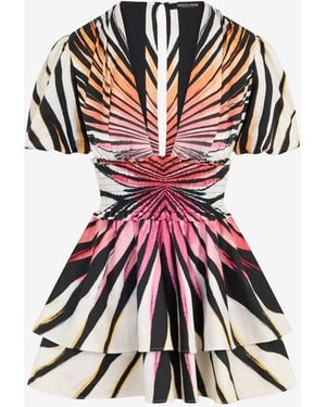 Roberto Cavalli Ray Of Paradise Print Dress Mini - Multicolour