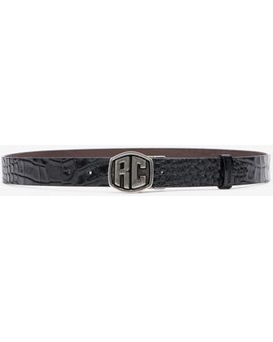 Roberto Cavalli Reversible Belt With Rc Monogram - Multicolour