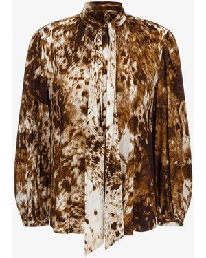 Roberto Cavalli Camicia Stampa Appaloosa - Marrone