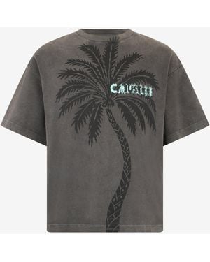 Roberto Cavalli T-Shirt With Tiger Palm Graphic - Grey