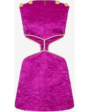 Roberto Cavalli Cut-Out Detail Mini Dress - Pink
