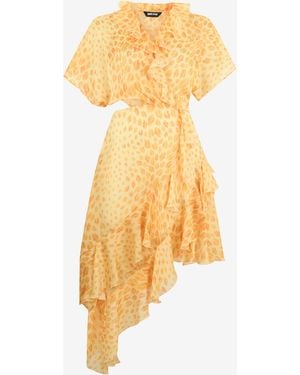 Roberto Cavalli The Jaguar Kiss Print Mini Dress - Metallic