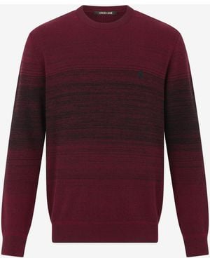 Roberto Cavalli Baumwollpullover Mit Dégradé-Effekt - Rot