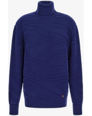 Roberto Cavalli Turtleneck Sweater - Bleu