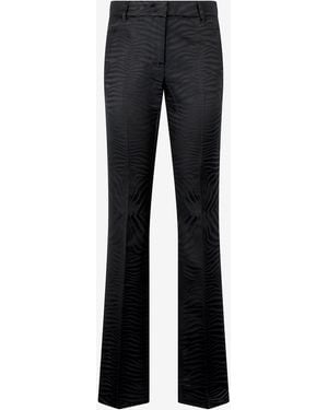 Roberto Cavalli Pantalón Con Motivo Tiger Skin Monocromático - Negro