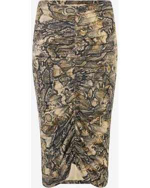 Roberto Cavalli Skirt With Python Print - Multicolor